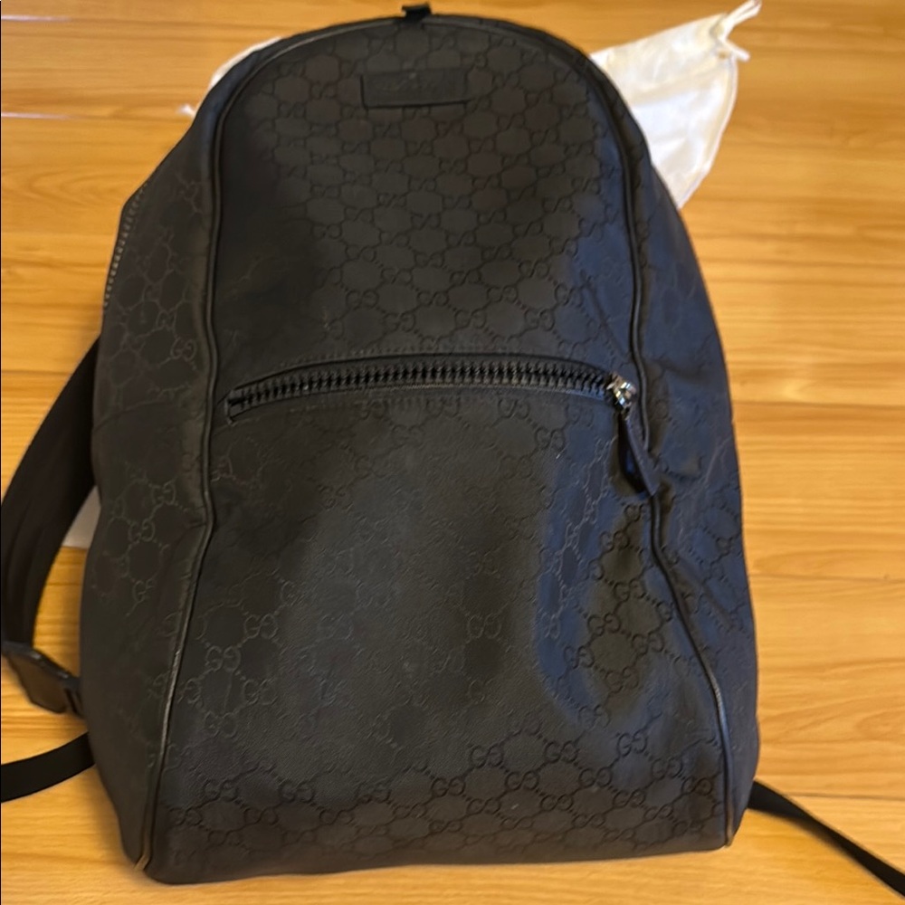 Gucci Black Monogram Men's Backpack